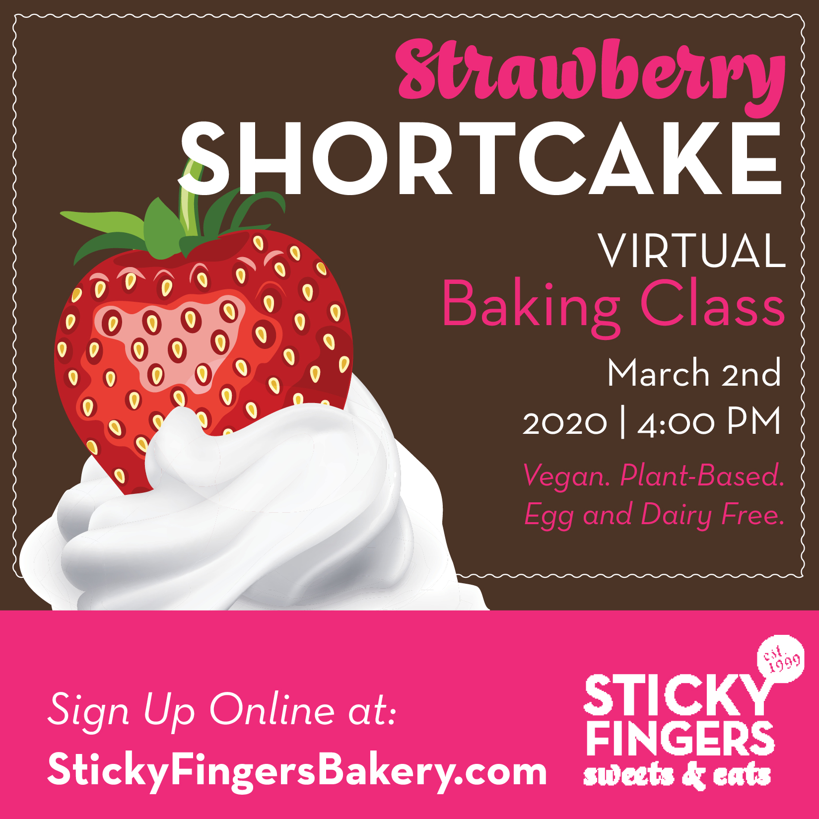 Sticky Fingers Bakery Online Classes
