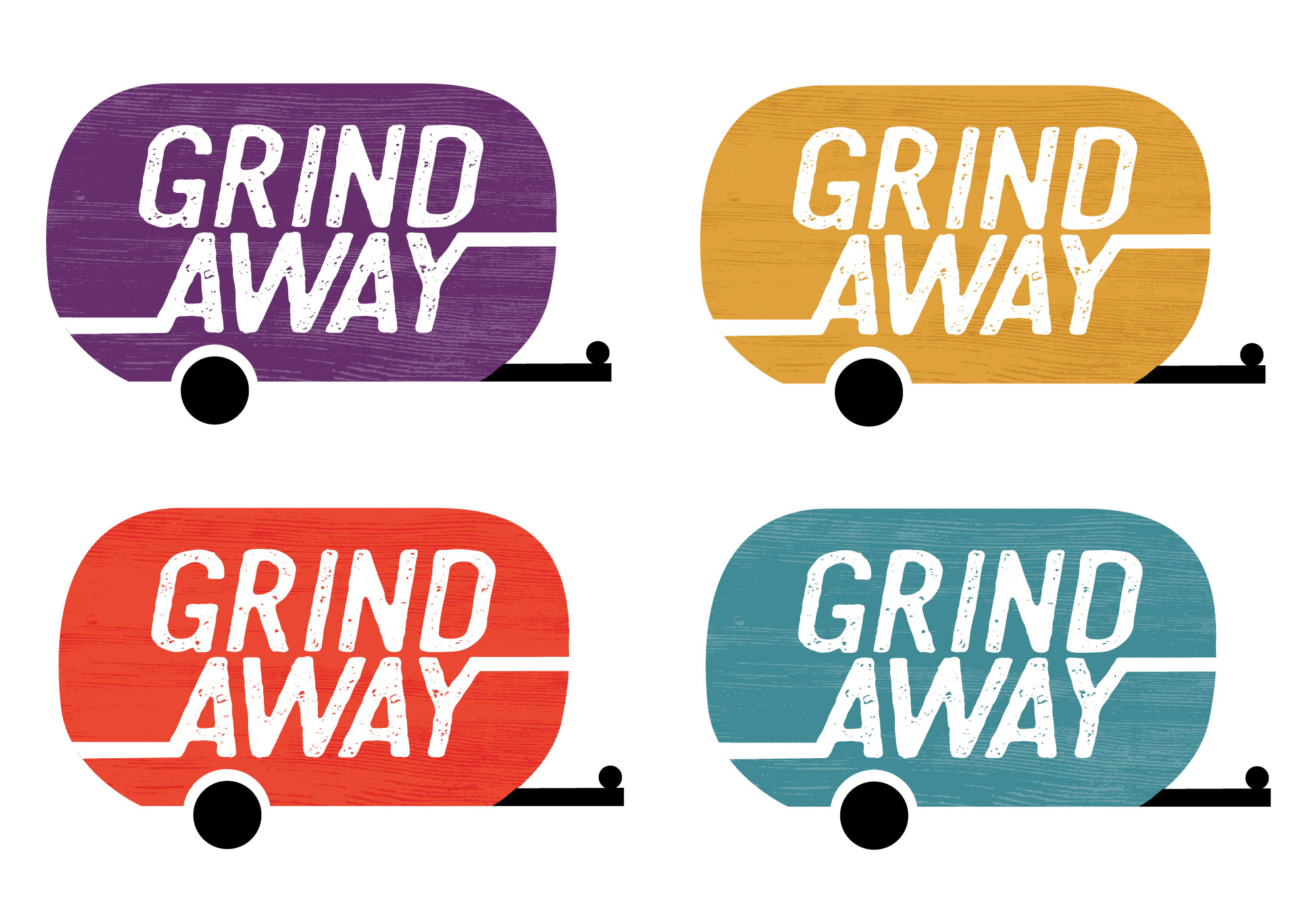 The Grind Camper Logo Colorways - designed by Wendy Wetherbee of Wetherbee Creative