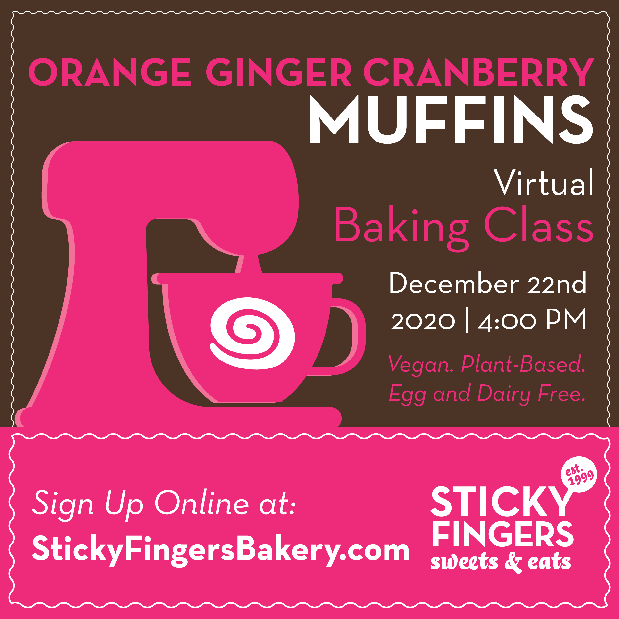 Sticky Fingers Bakery Online Classes