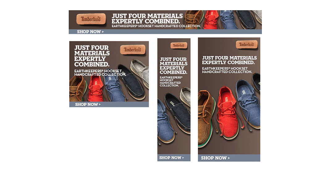 Timberland Ad Banners by Wetherbee Creative wetherbeecreative.com 