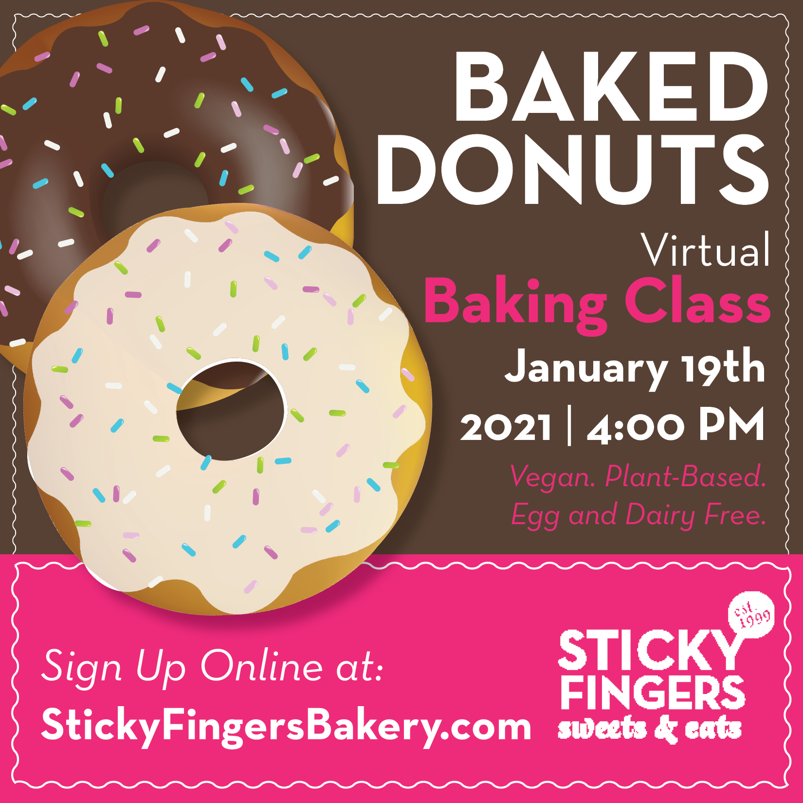 Sticky Fingers Bakery Online Baked Donuts Class